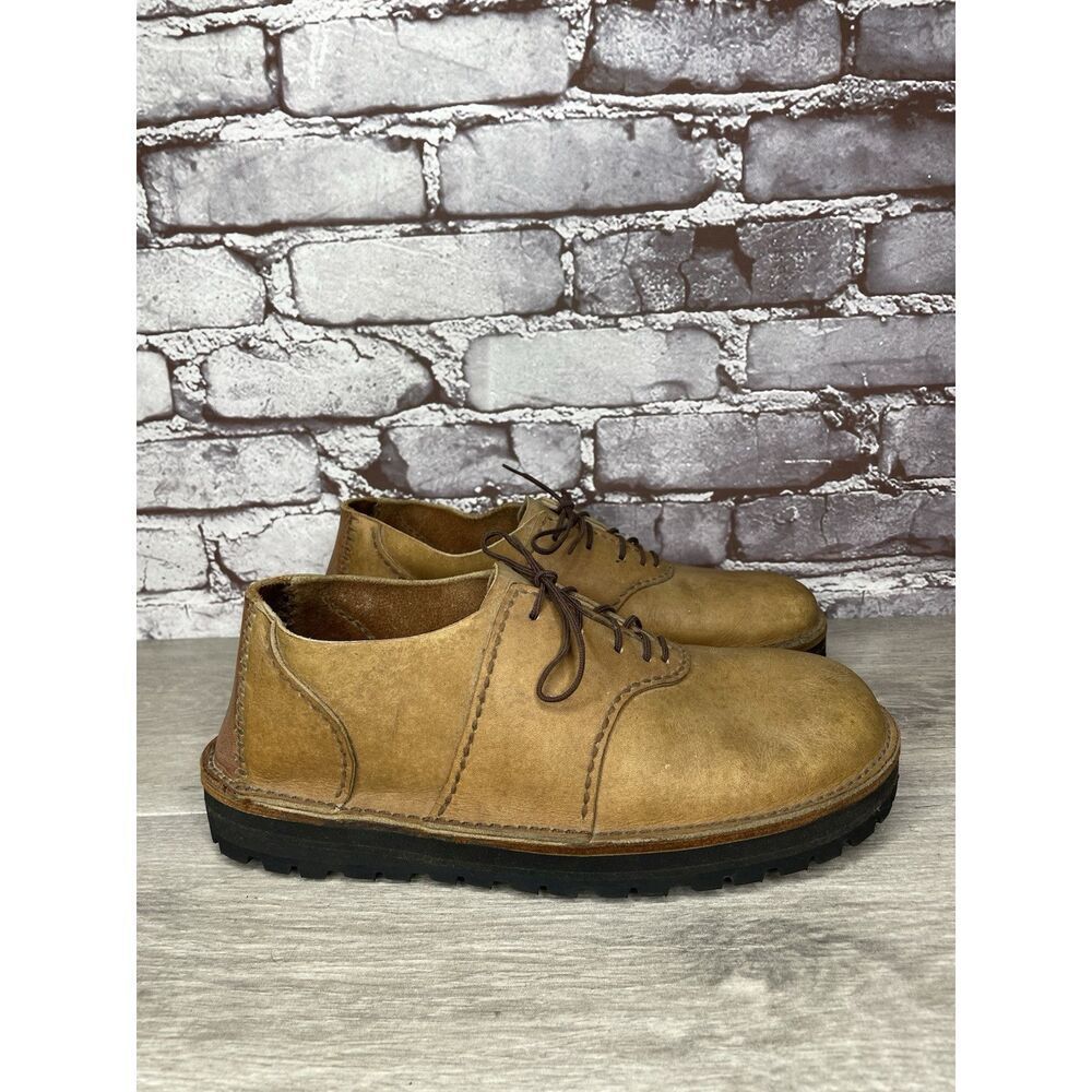 JF Vibram Brown Leather Casual Lace Up Oxfords Shoes Women Sz 8.5M US/39EU